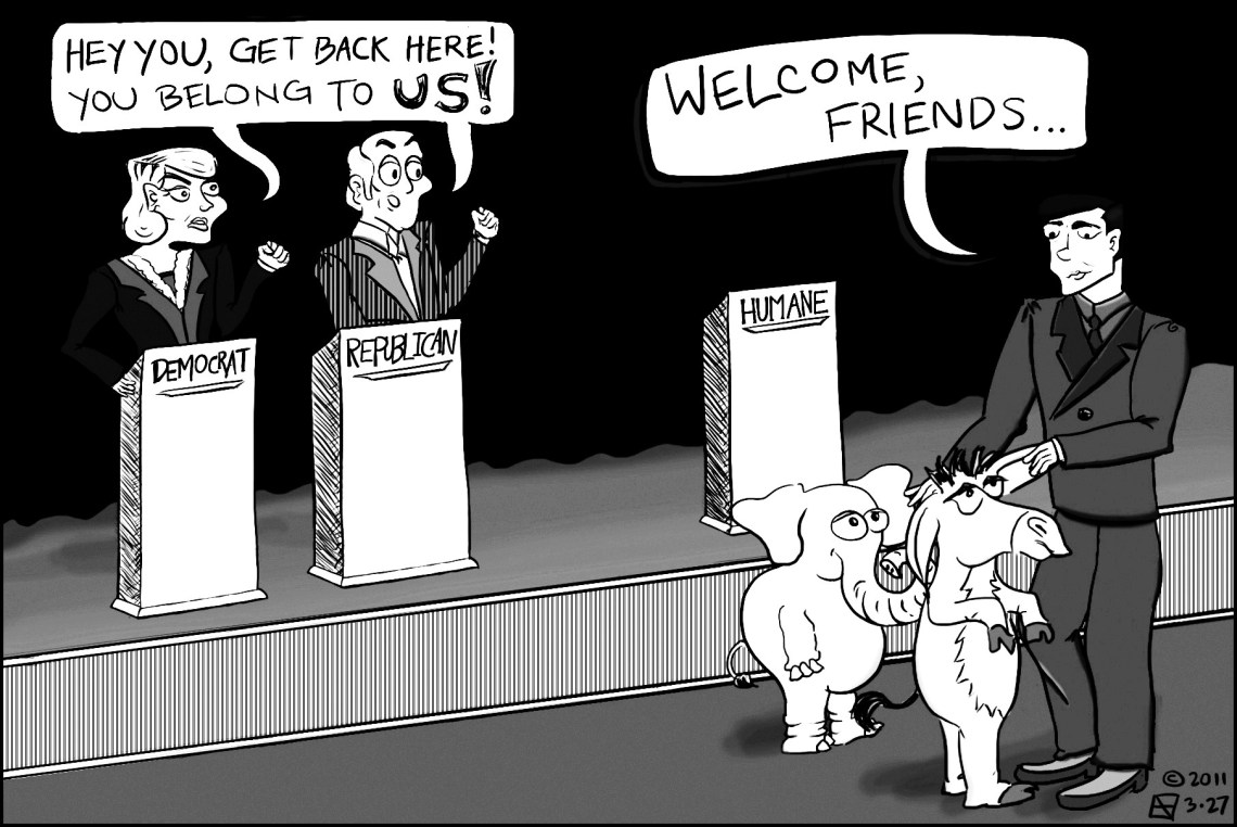 Editorial cartoon (dated 03.27.2011) by Laine Gieser 