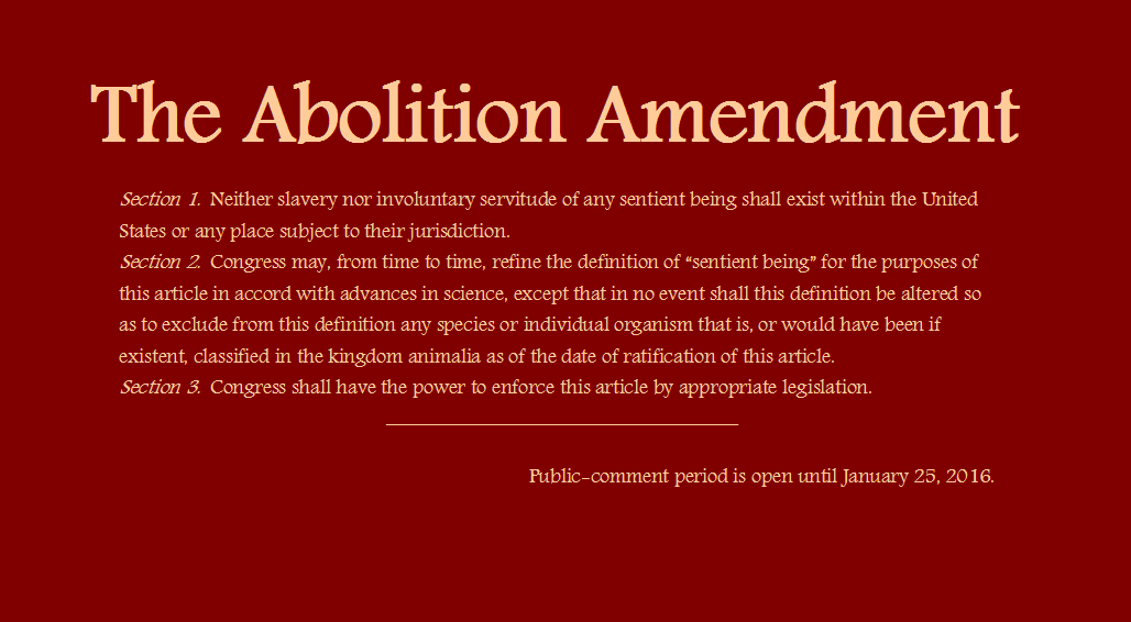 Abolition Amendment to the U.S. Constitution